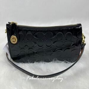 Coach Penn Signature Leather Shoulder Bag In Black CCC46 NWT